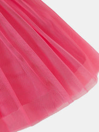 YK Girls Solid Blouson Dress