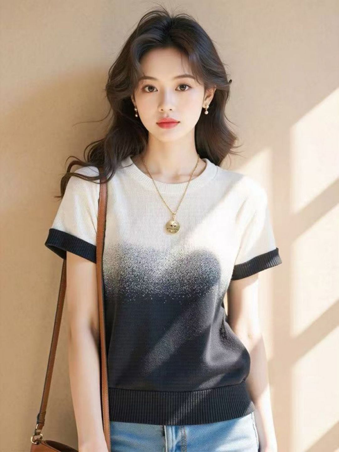 DressBerry Tie and Dye Round Neck Regular Sleeves Cotton T-shirt