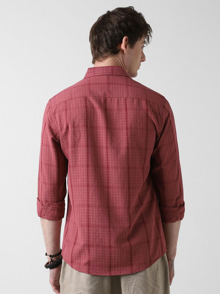 VASTRADO Men Classic Slim Fit Striped Casual Shirt