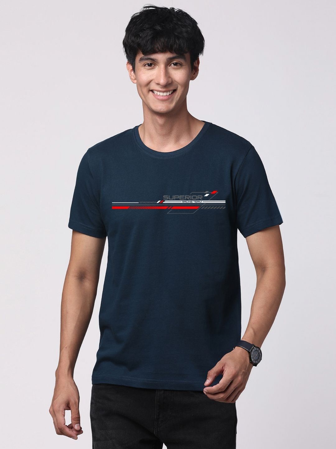 ADRO Men Graphic Printed Round Neck Cotton T-shirt