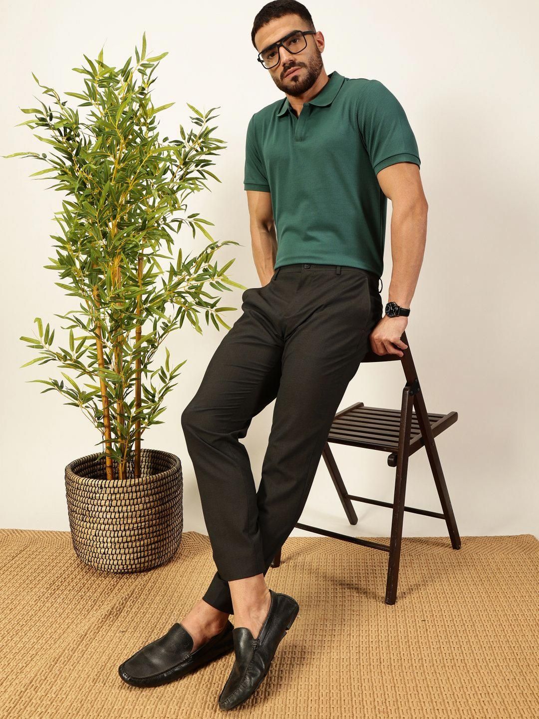 Thomas Scott Men Anti Odour Solid Polo Collar T-shirt