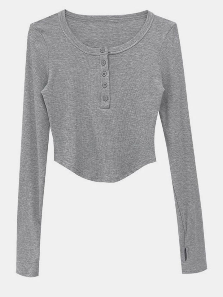 DressBerry Women V-Neck Extended Sleeves Pockets T-shirt