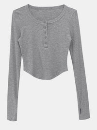 DressBerry Women V-Neck Extended Sleeves Pockets T-shirt