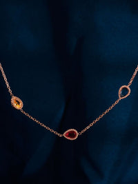 SALTY Stainless Steel Serenity Stone Studded Necklace
