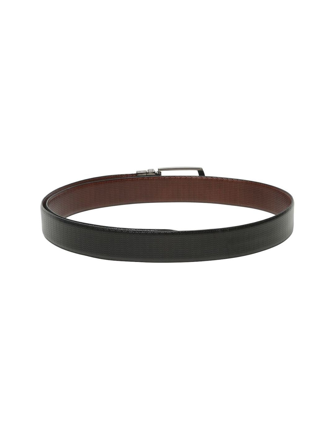 Teakwood Leathers Men Textured Leather Reversible Formal Belt