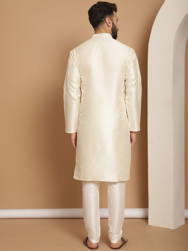 Anouk Men Regular Dupion Silk Kurta With Churidar