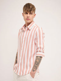 THE BEAR HOUSE Men Slim Fit Striped Casual Shirt