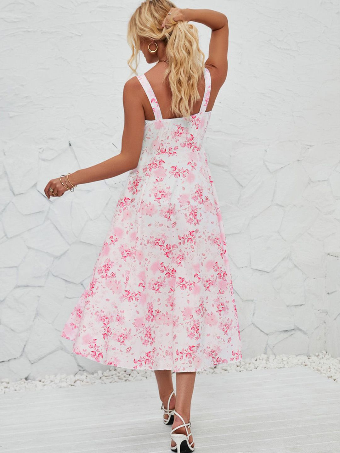 all about you Floral Print Fit & Flare Midi Dress