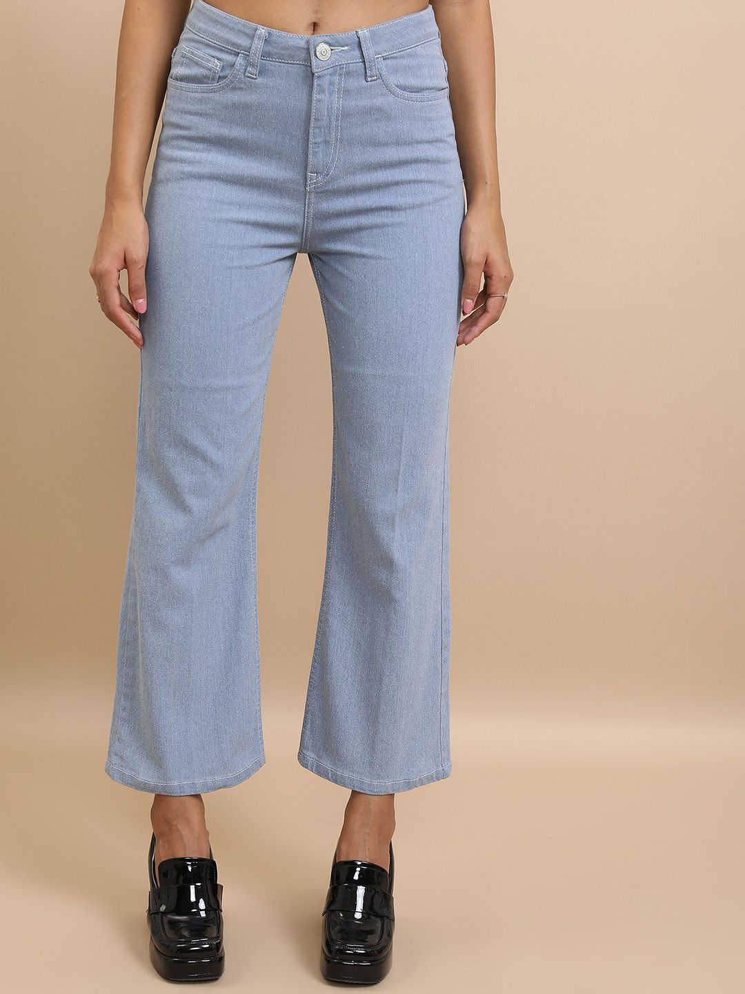 Tokyo Talkies Women Flared Mid-Rise Stretchable Jeans