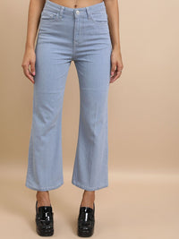 Tokyo Talkies Women Flared Mid-Rise Stretchable Jeans