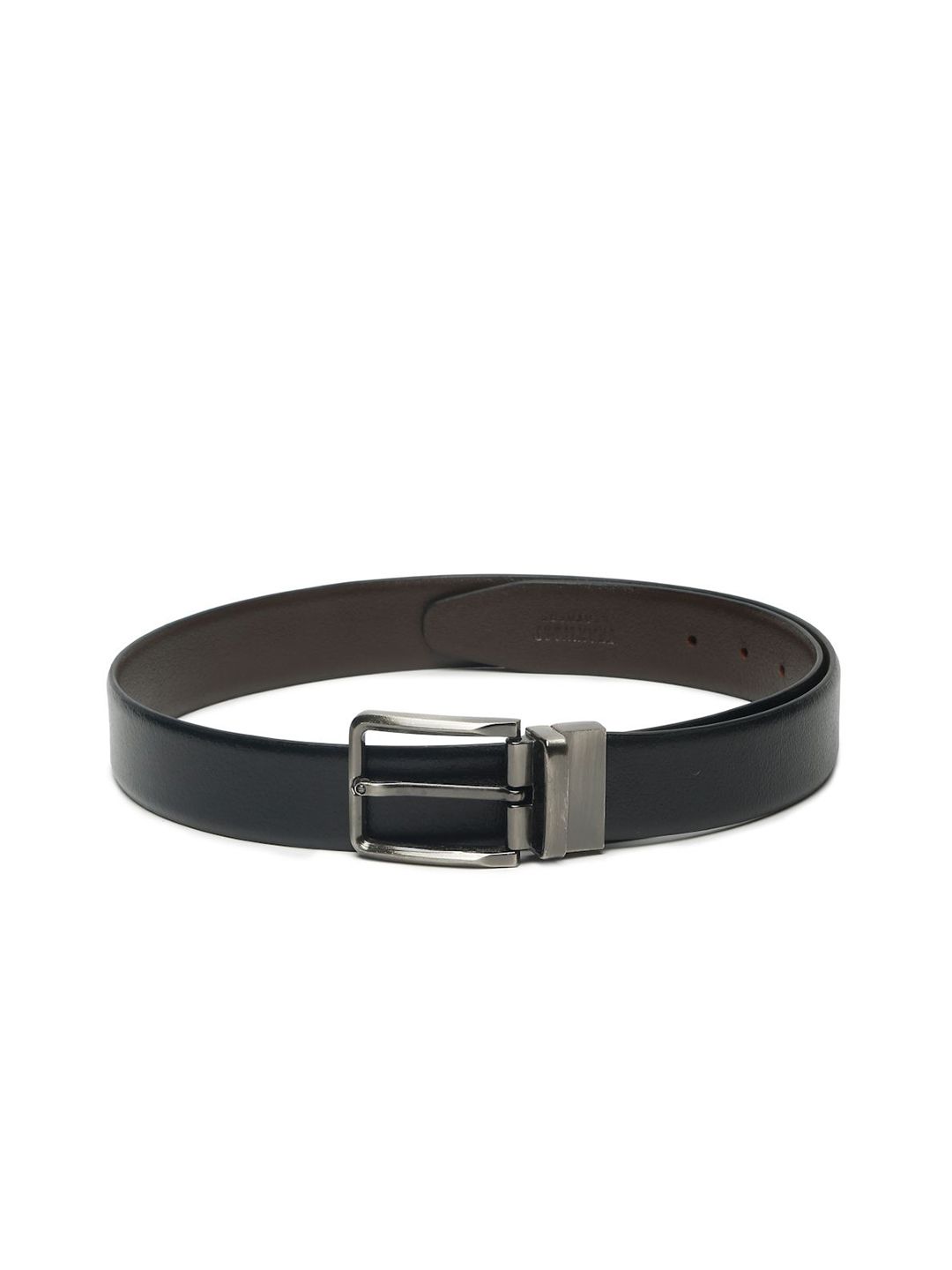 Teakwood Leathers Men Textured Leather Reversible Formal Belt