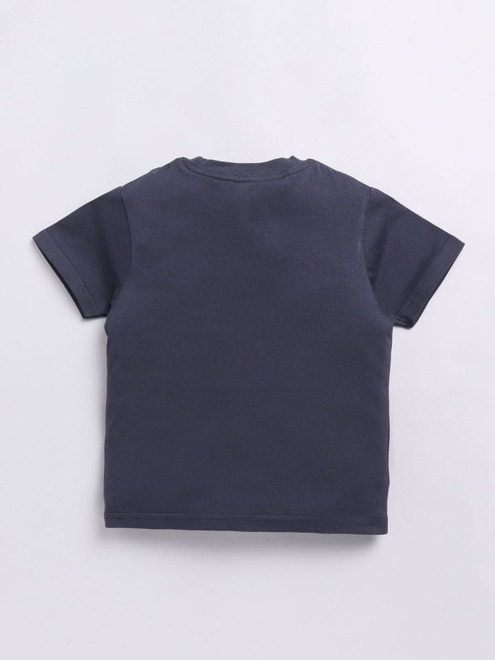 Happy Faces Boys Pure Cotton Typography & Graphic Printed T-shirt