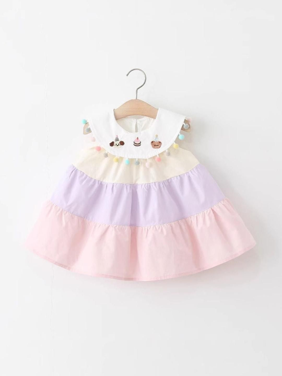 YK Colourblocked A-Line Dress