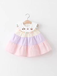 YK Colourblocked A-Line Dress