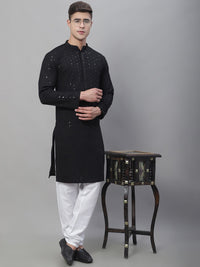 SOJANYA Embroidered Pure Cotton Kurta With Churidar