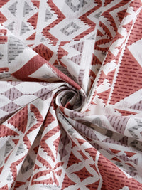 Myntra Elegant Homes Red & White Geometric 400 TC King Bedsheet with 2 Pillow Covers