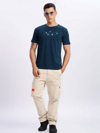 ADRO Men Typography Printed Round Neck Cotton T-shirt