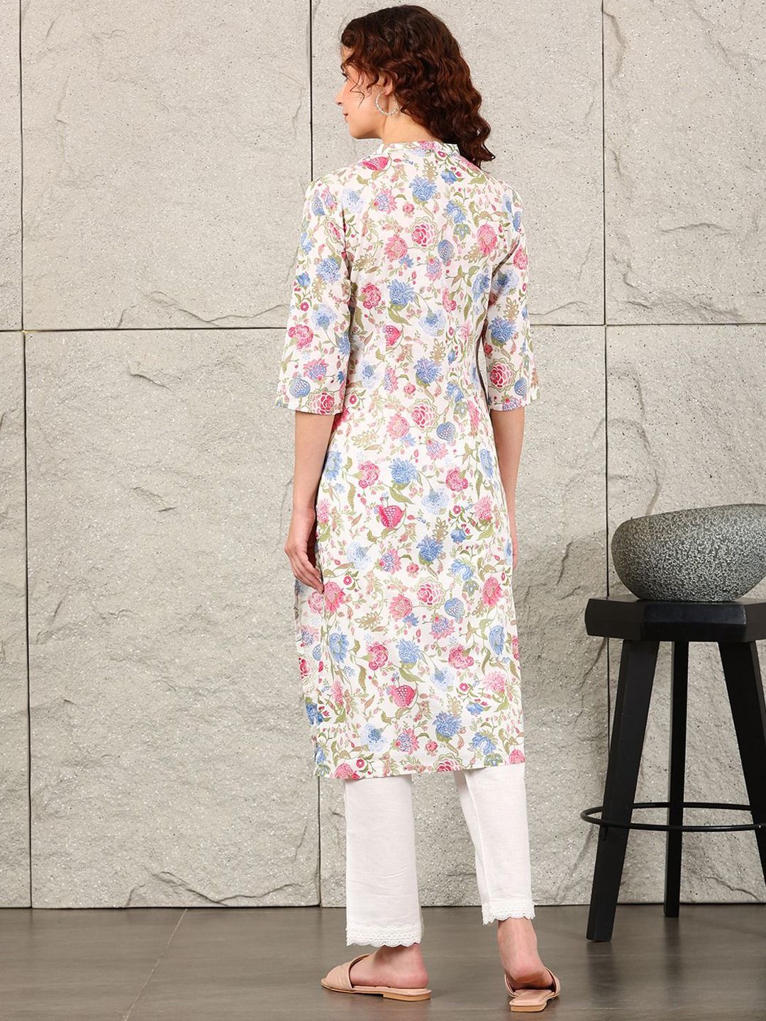 W Women Floral Kurta