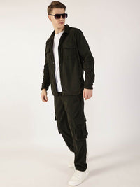 Thomas Scott Men Smart Regular Fit Corduroy Cargos