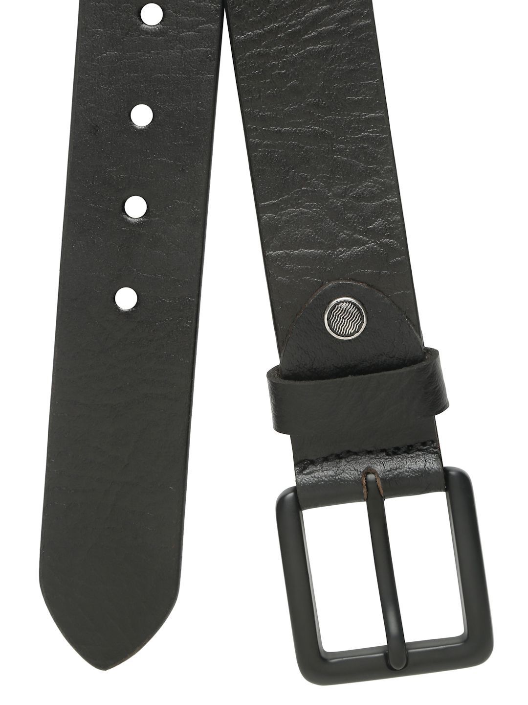 Teakwood Leathers Men Textured Leather Belt