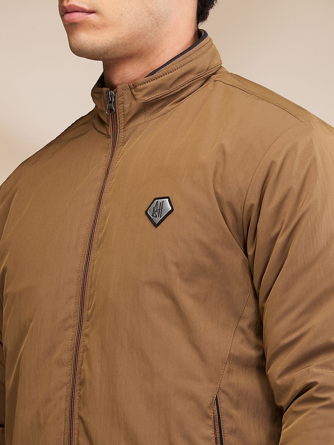 Being Human Men Bomber with Patchwork Jacket