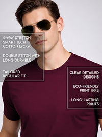 ADRO Men Typography Printed T-shirt