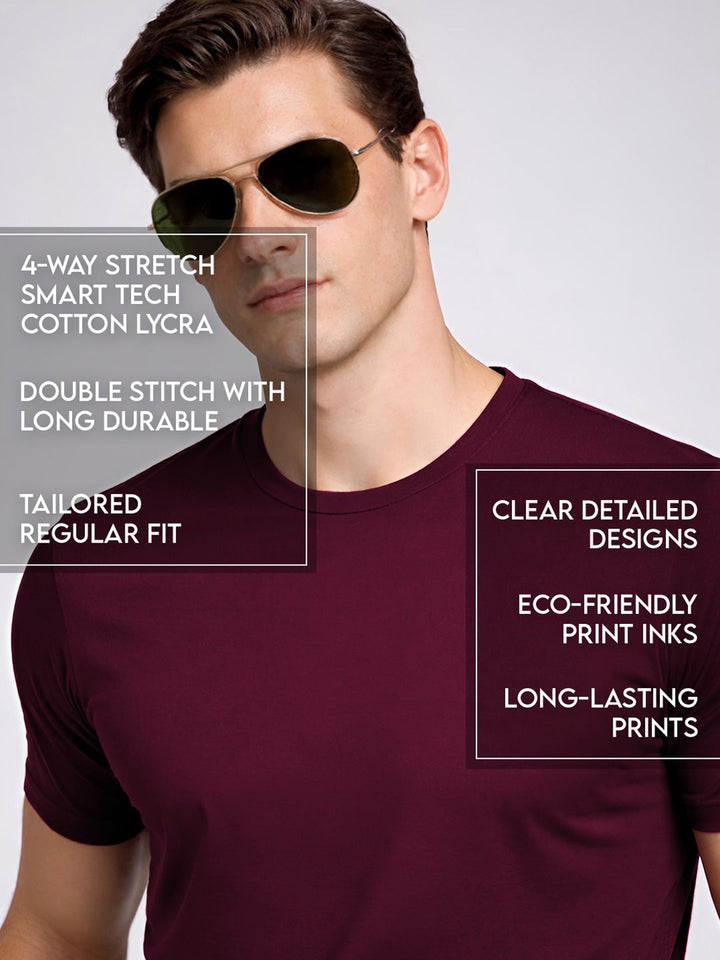 ADRO Men Typography Printed T-shirt