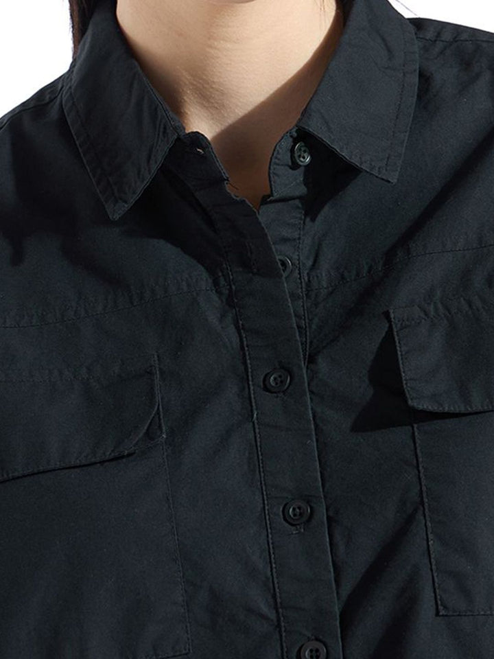 Bewakoof Women Standard Spread Collar Solid Pure Cotton Oversized Casual Shirt