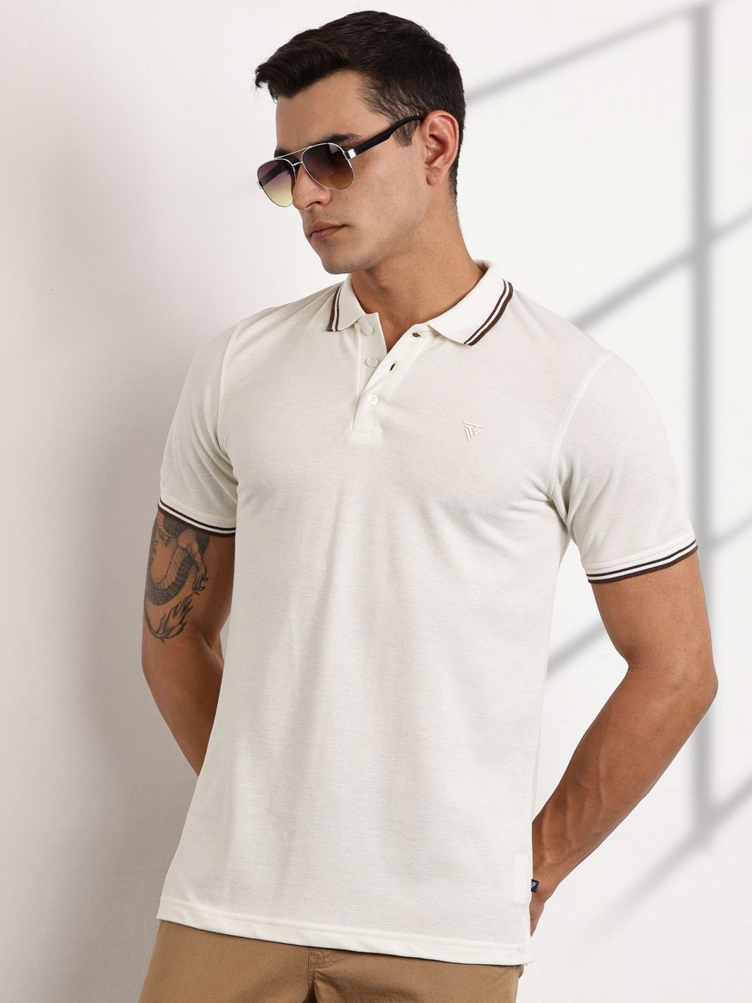 Thomas Scott Men Polo Collar Pockets T-shirt