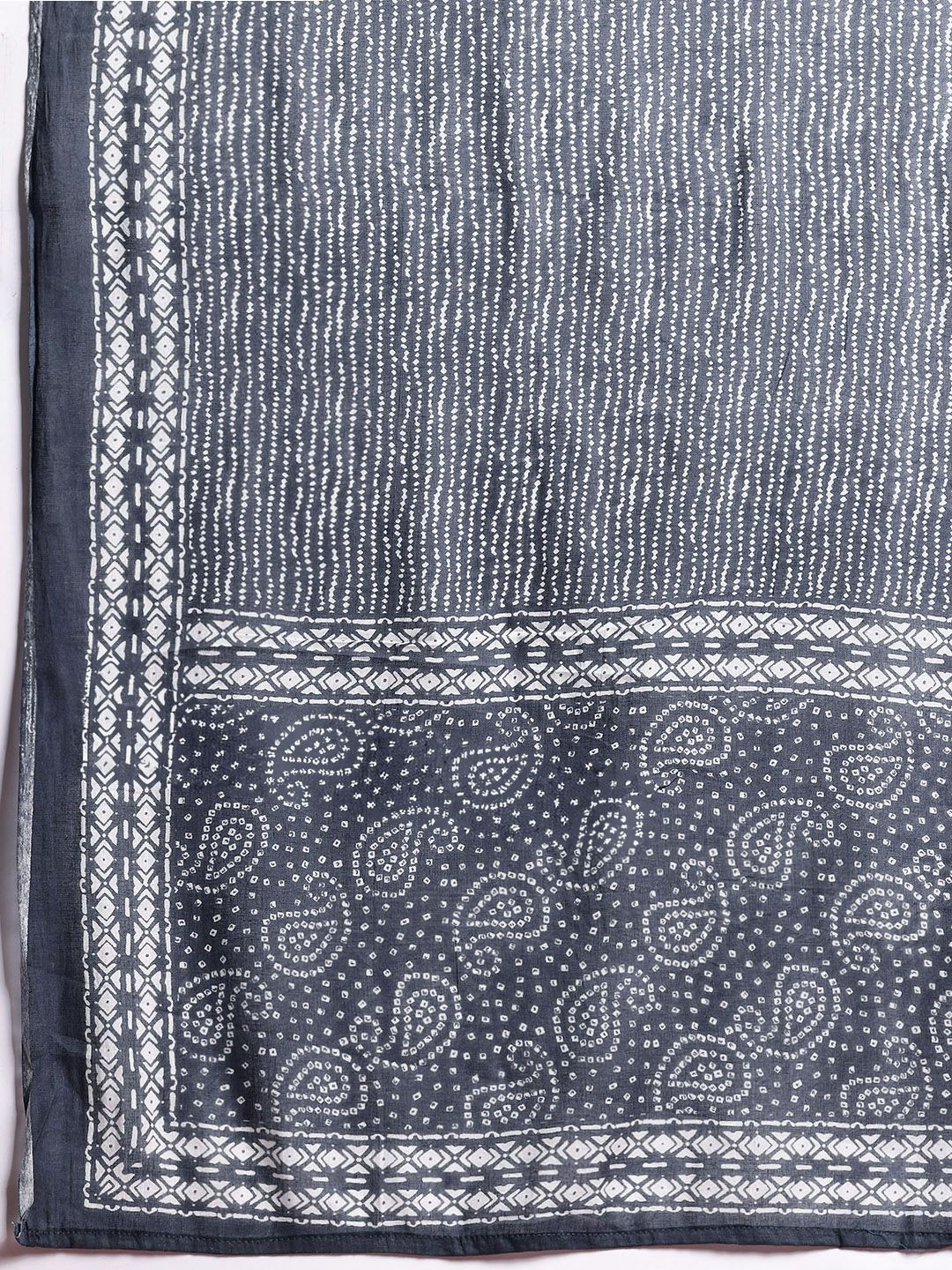 Anouk Bandhani Printed Pure Cotton Kurta with Trousers & Dupatta