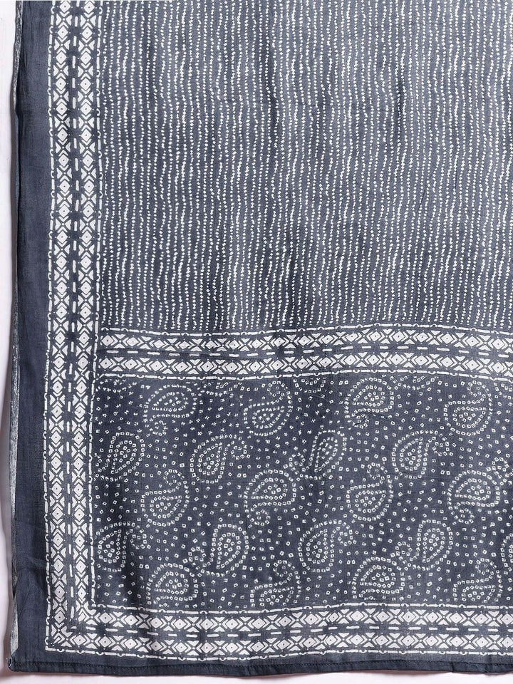 Anouk Bandhani Printed Pure Cotton Kurta with Trousers & Dupatta