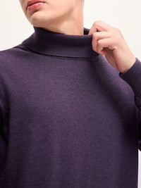 THE BEAR HOUSE Men Solid High Neck Cotton T-shirt