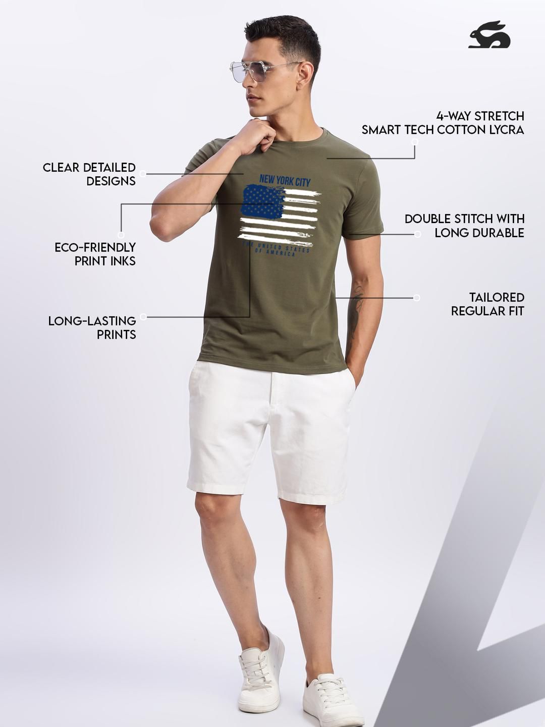 ADRO Men Olive Tshirts