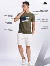 ADRO Men Olive Tshirts