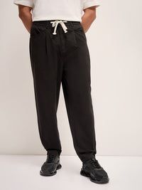 THE BEAR HOUSE Men Solid Relaxed Fit Pure Cotton Casual Pant