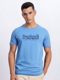 ADRO Typography Printed Round Neck Cotton T-shirt