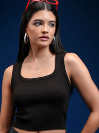 Tokyo Talkies Women Sleeveless Tank Crop Top