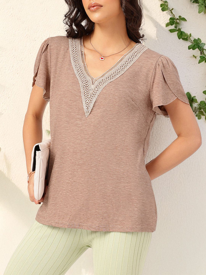 DressBerry Lace Edge Statement Top