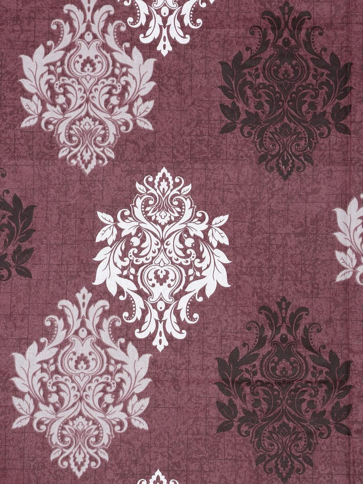 Cadar Bujang KLOTTHE Maroon Floral Cotton