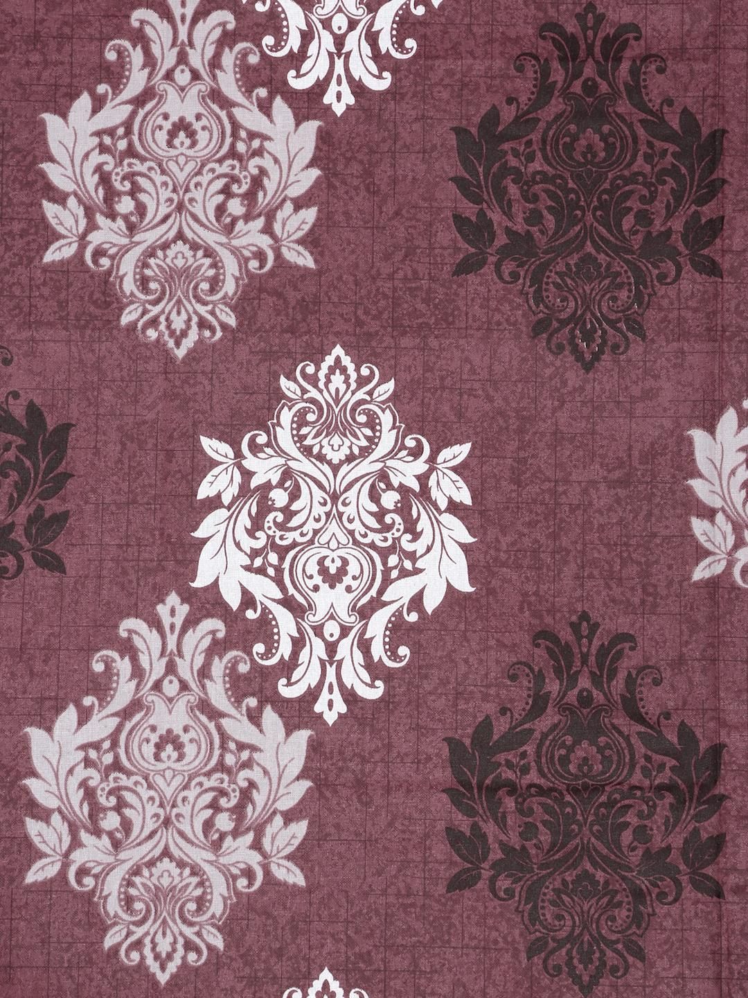 Cadar Bujang KLOTTHE Maroon Floral Cotton