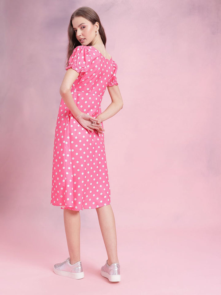 DressBerry Polka Dots Empire Dress