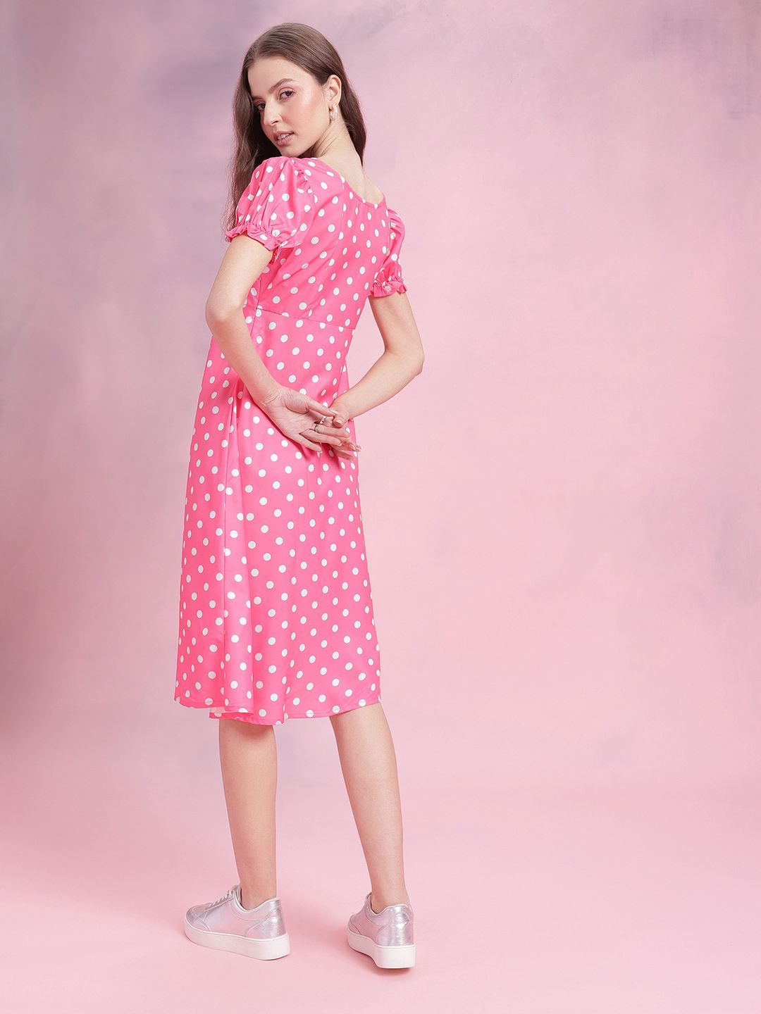 DressBerry Polka Dots Empire Dress