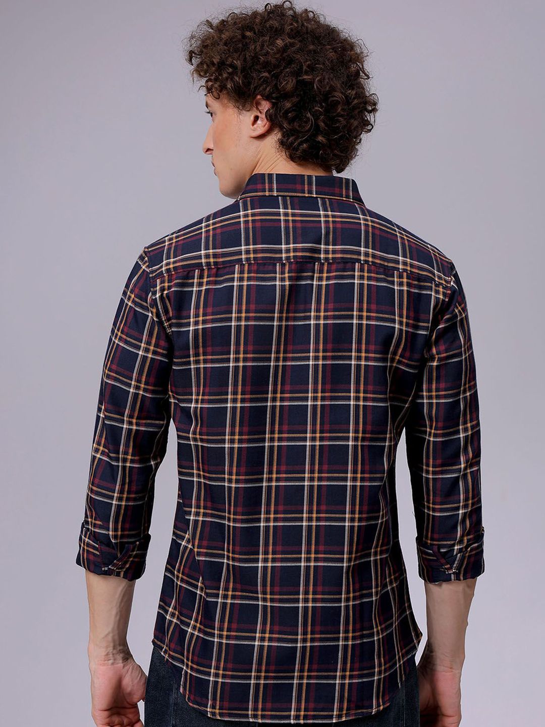The Indian Garage Co Men Opaque Checked Cotton Casual Shirt