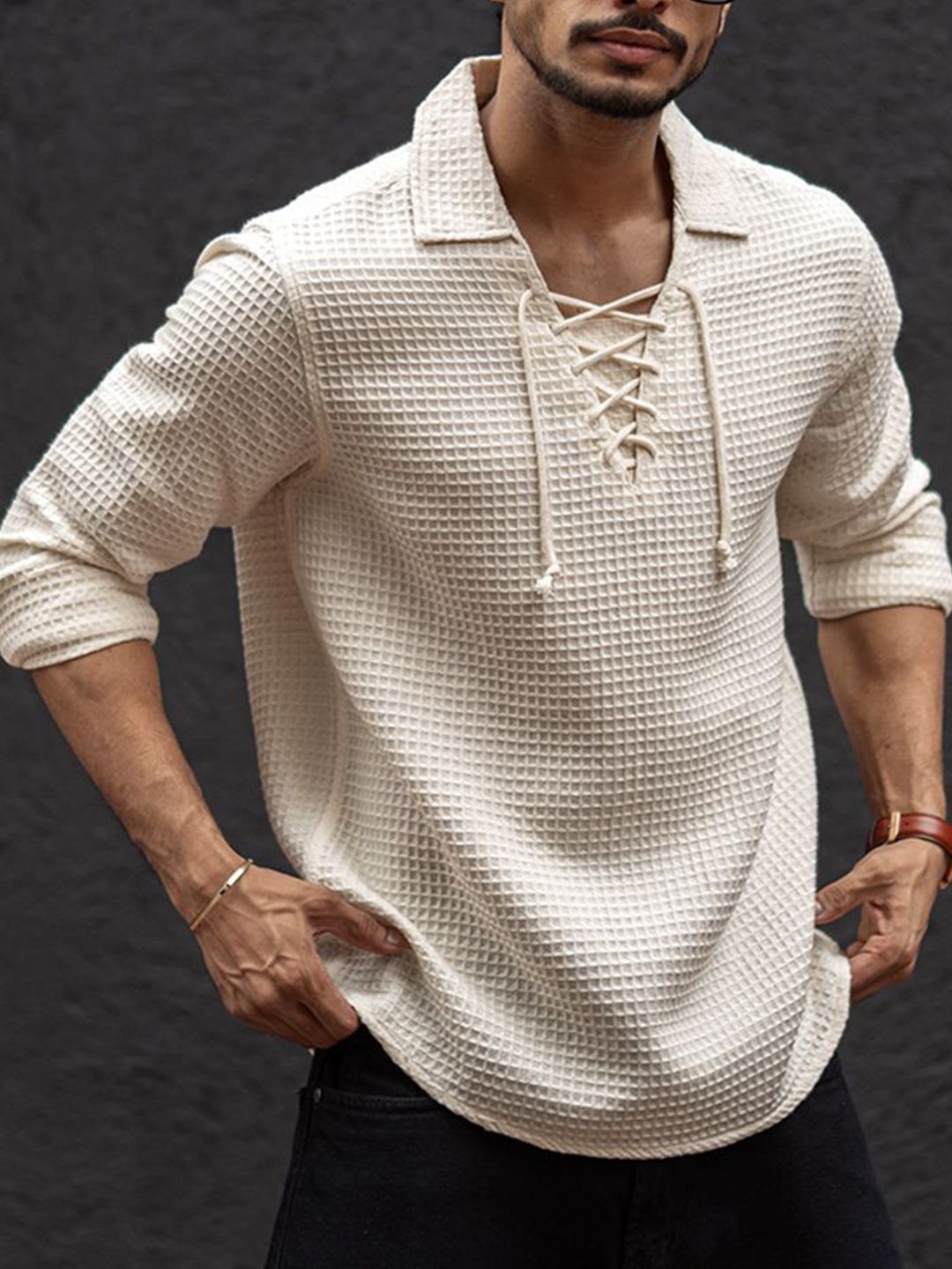 Powerlook Men Horizontal Stripes Opaque Casual Shirt