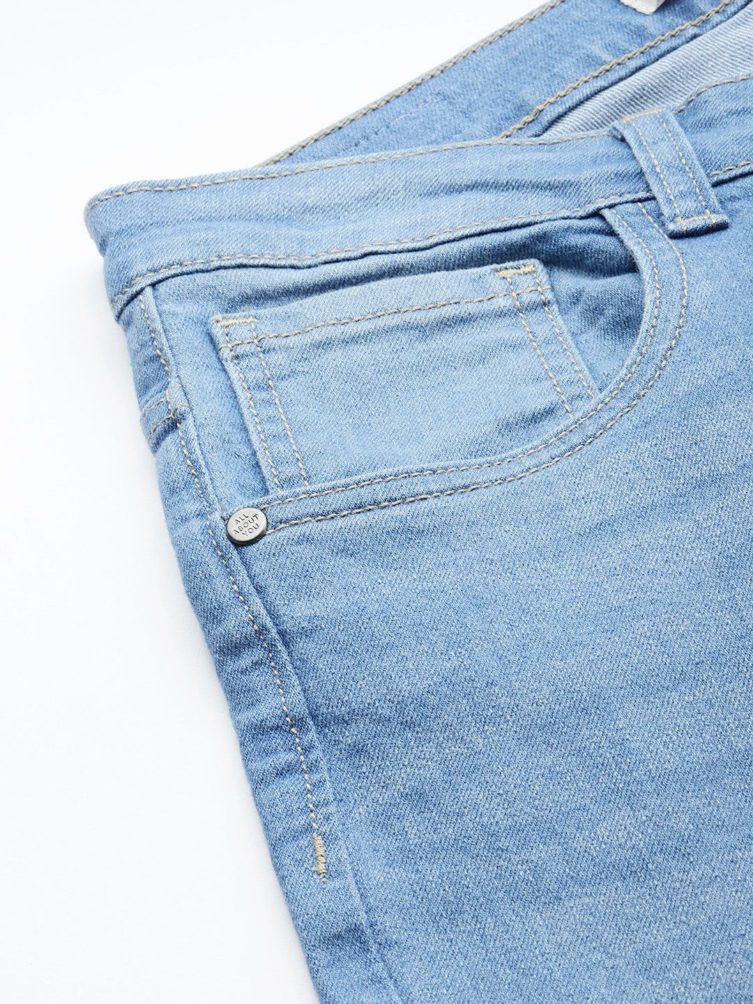 all about you Women Slim Flared Bootcut High-Rise Light Fade Stretchable Jeans