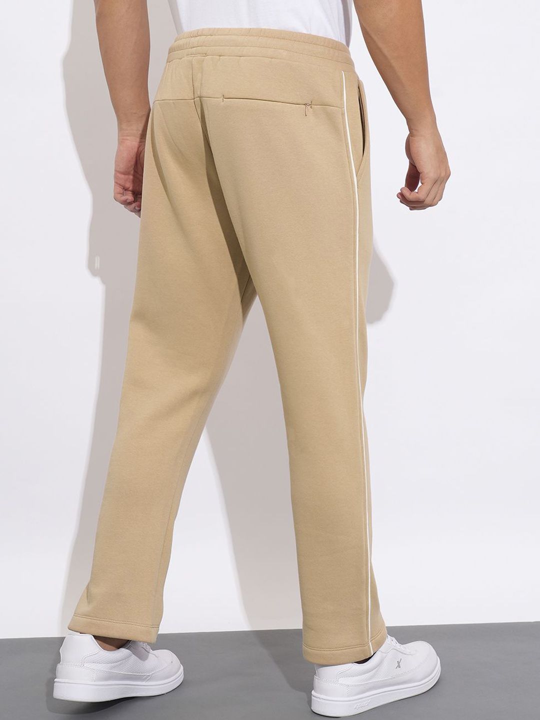 Being Human Solid Men Mid-Rise Track Pants