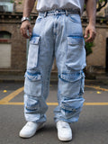 Powerlook Men Cotton Longgar Fit Cargos Fit