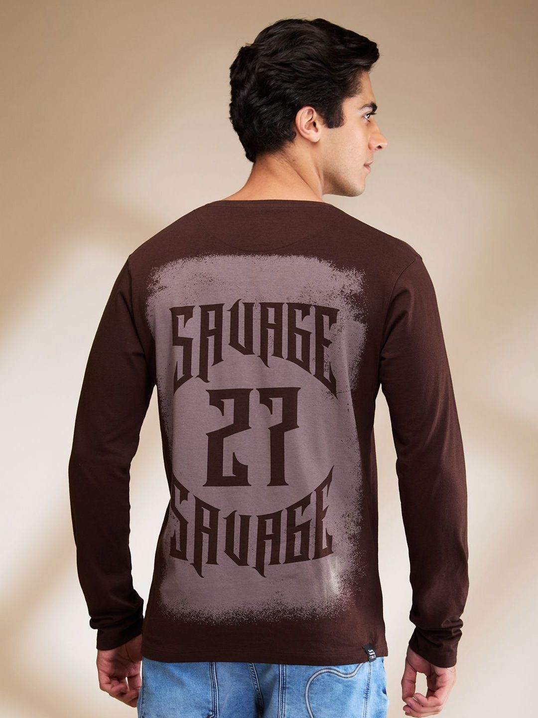 Being Human Men Typography Printed Round Neck Cotton T-shirt