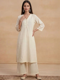 House of Chikankari Women Regular Chikankari Kurta with Trousers
