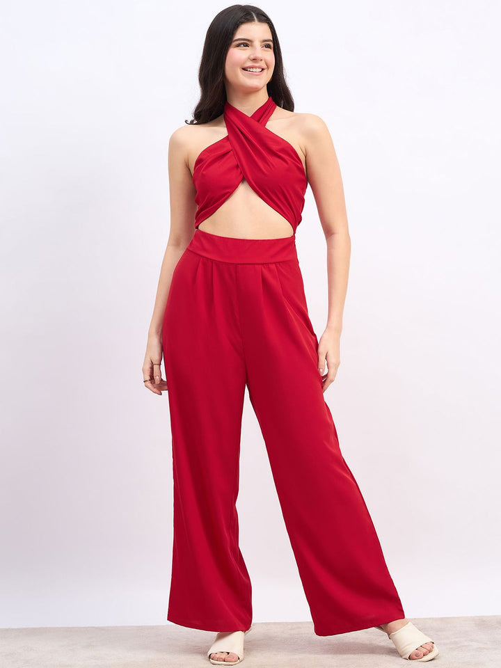 Berrylush Halter Neck Basic Jumpsuit